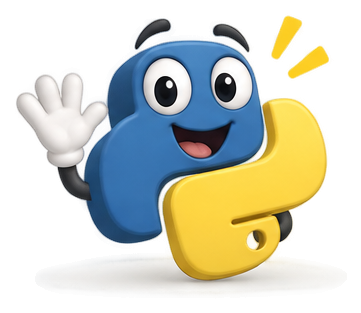 Python-mascotte met laptop